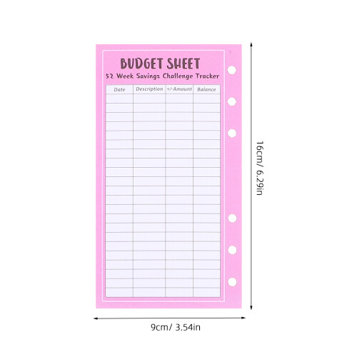 Saving Binder Money Savings Sheets Assorted Color 48 Sheets 1