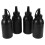 4Pcs Small Plastic Storage Bottles with Lids Black for Outdoor Use 1