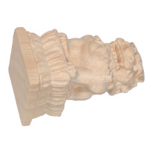Lion Wood Finial Newel Post Carved Head Topper For Railing Posts