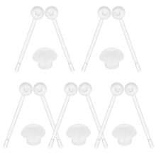 1 Box Clear Resin Piercing Jewelry with Silicone Backs