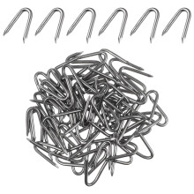 Fencing Wire Metal Fasteners U Nails Silver Gardeners 30pcs