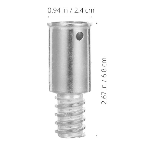 Worgeous Universal Threaded Tip Replacement For Mop Pole Metal 2pcs 2