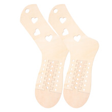 1Pair Wooden DIY Sock Blocker Brown Hand Knitting Sock Display Tool