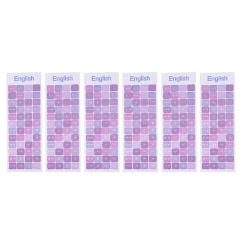 6 pcs universal english keyboard stickers for laptop replacement