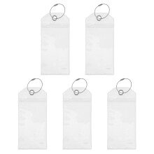 5 Pcs Luggage Tag Tag Work 18.50x9.00x0.10cm Transparent
