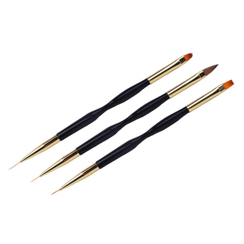 Nail Painting Practical Long Handle For Nail Art Lovers 3pcs