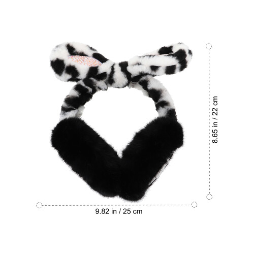 1pc plush warm earmuff with rabbit ears for ear protection 1