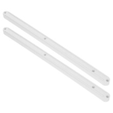 2Pcs Plastic Drawer Slides Smooth Full Extension White Cabinet Rails