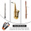 Adjustable Saxophone Strap Double Shoulder Sax Harness (Black) 9
