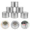 12Pcs Tinplate Storage Cans With Clear Lid Round Silver 3