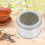 12Pcs Tinplate Storage Cans With Clear Lid Round Silver 5