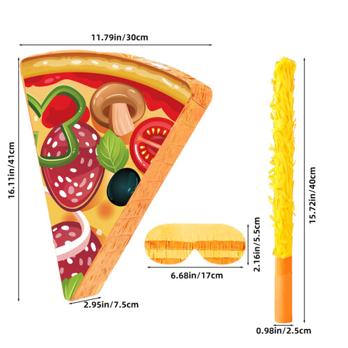 set a tema pizza con pinata, , bastoncino e benda 1
