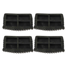 4pcs Ladder Stabilizer Pads Rubber Black For Home Use