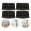 4pcs Ladder Stabilizer Pads Rubber Black For Home Use 4