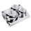set 3 pezzi nail art in acciaio per acrilico con 4