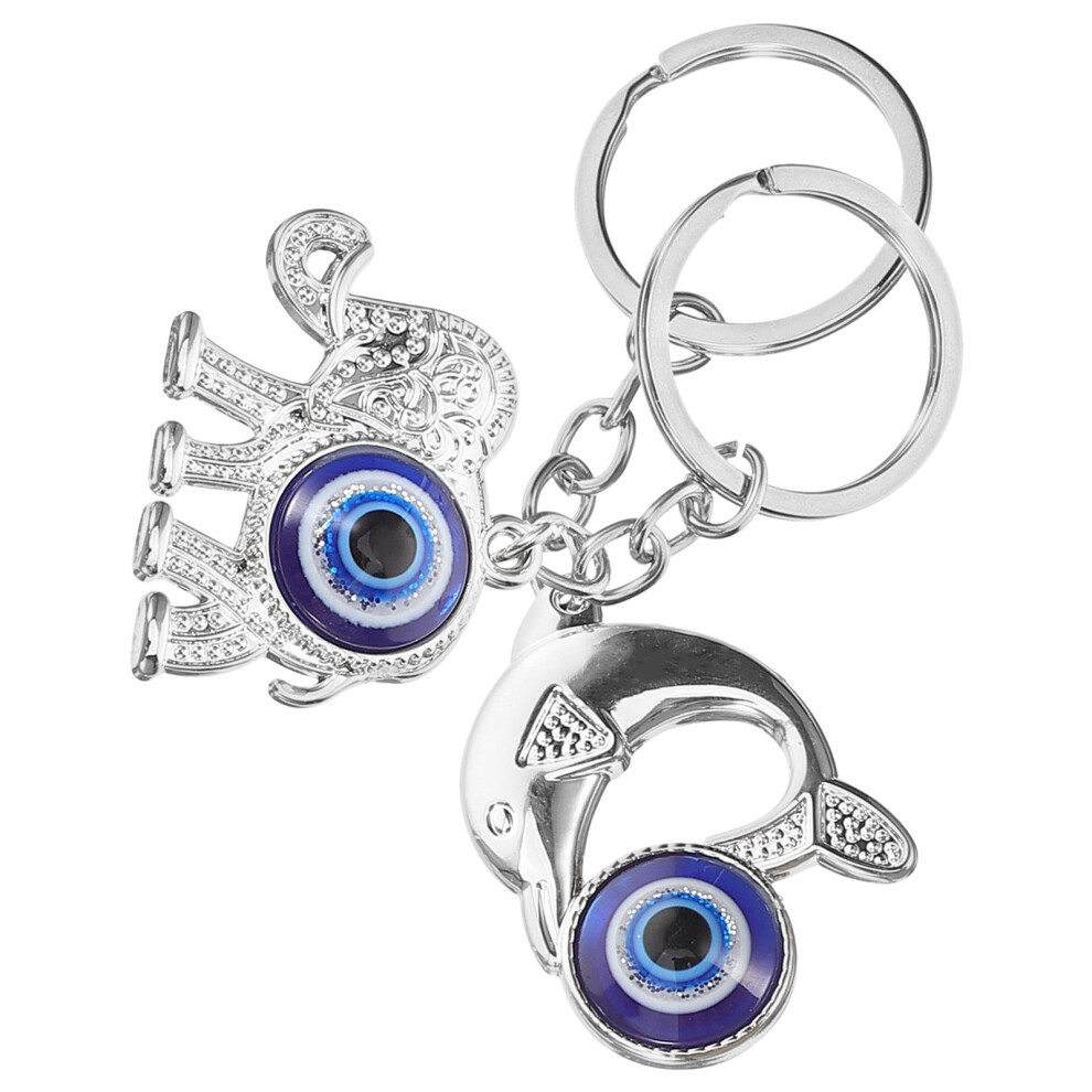 2 Portachiavi Con Ciondoli Occhio Malocchio , ,-image