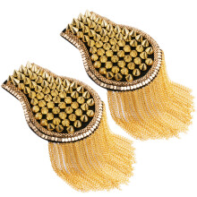 1 paio spalline con rivetti, borchie e frange per costumi