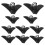 10 pezzi clip per cravatta uomo in metallo e 2