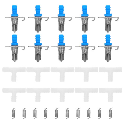 10 set abbeveratoi in metallo per conigli con beccucci