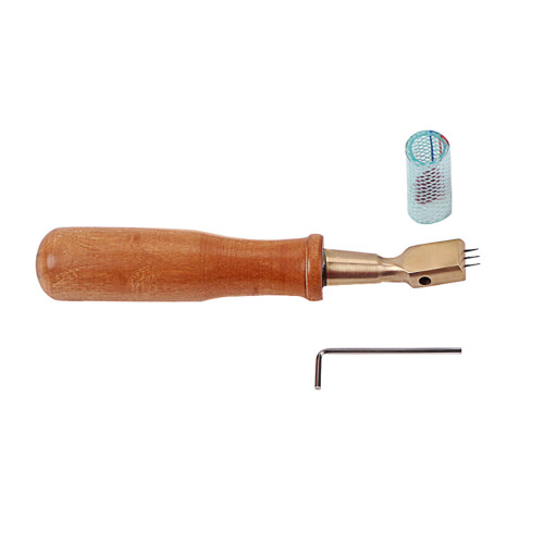 set martello pianoforte testa curva d57, 3 aghi, legno