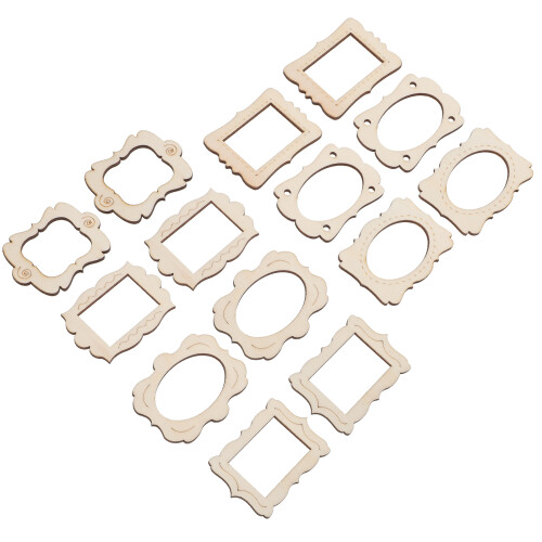 40 pezzi forme per in legno traforate non finite