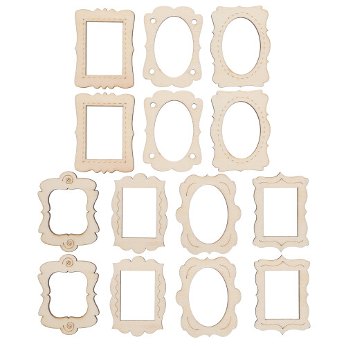 40 pezzi forme per in legno traforate non finite 2