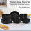 32PCS Black Dinnerware Bowl Plates Plastic Round Dinner Set Tableware Home Party 2