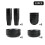32PCS Black Dinnerware Bowl Plates Plastic Round Dinner Set Tableware Home Party 5
