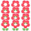 50 cartoncini fiore - in per feste bambini 10