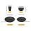 32PCS Black Dinnerware Bowl Plates Plastic Round Dinner Set Tableware Home Party 7