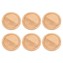 6 Pezzi Vassoio Fioriera in e Bamboo per Piante