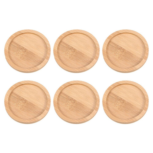 6 Pezzi Vassoio Fioriera in e Bamboo per Piante