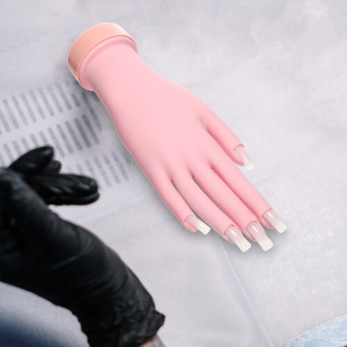 Manichino per manicure con dita in silicone e unghie integrate 2