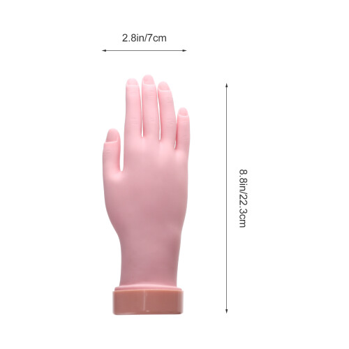 Manichino per manicure con dita in silicone e unghie integrate 1
