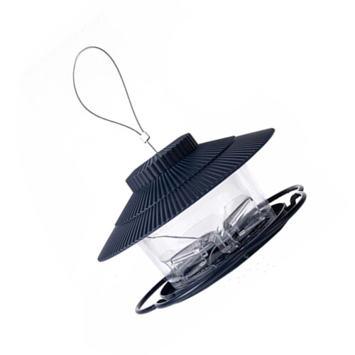 Blue Hanging Bird Feeder Stretchable Pc+pp Bird Food Storage Tray