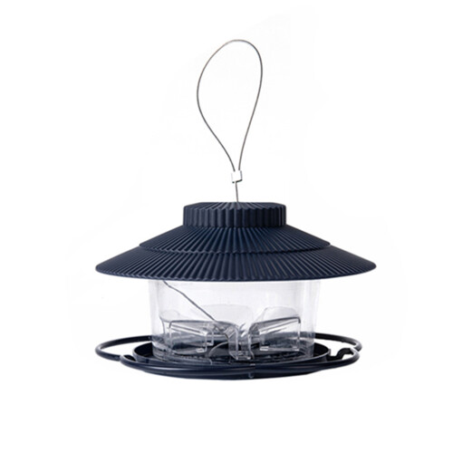 Blue Hanging Bird Feeder Stretchable Pc+pp Bird Food Storage Tray 2