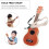 Non Punching Ukulele Strap Simple Fabric Design Durable 7