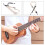 Non Punching Ukulele Strap Simple Fabric Design Durable 9