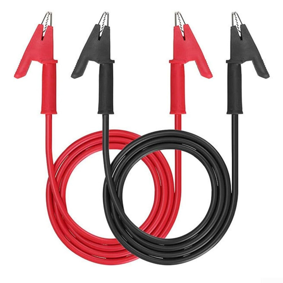Electrical Test Leads 4-Piece Copper Construction With Insulated Clips For Reliable Testing 9393856373338