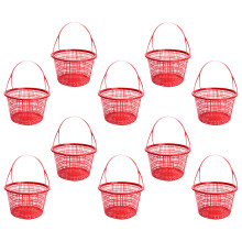 10 stuks plastic fruitmandje met bessenhouder voor thuis en winkel