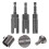 3Pcs Nut Driver Bit Set Grey Chromium Vanadium Steel for Drill Use 4
