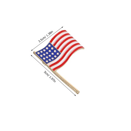 2 emaillen Amerikaanse reverspelden met , rood wit 2