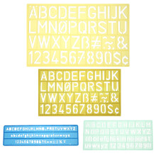 4Sets Plastic Letter Sjablonen Mixkleur Voor Tekenen En Kunstprojecten