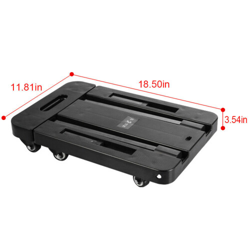 1pc Office Folding Cart Foldable Trailer Good Moving Tool Mute Trolley 1