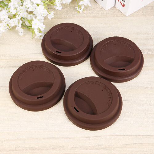 4 Pièces Couvercles En Silicone Pour Tasse À Café 2