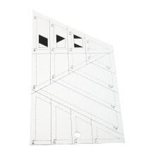 Quiltmal trapezvormig acryl met duidelijke afdruklijnen voor naaiwerk