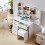 Gifts Makeup Vanity Table with 6 Drawers & Mirror 4