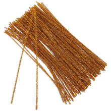 100 goud glitter pijpreinigers met chenille stengels voor diy