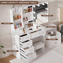 Gifts Makeup Vanity Table with 6 Drawers & Mirror