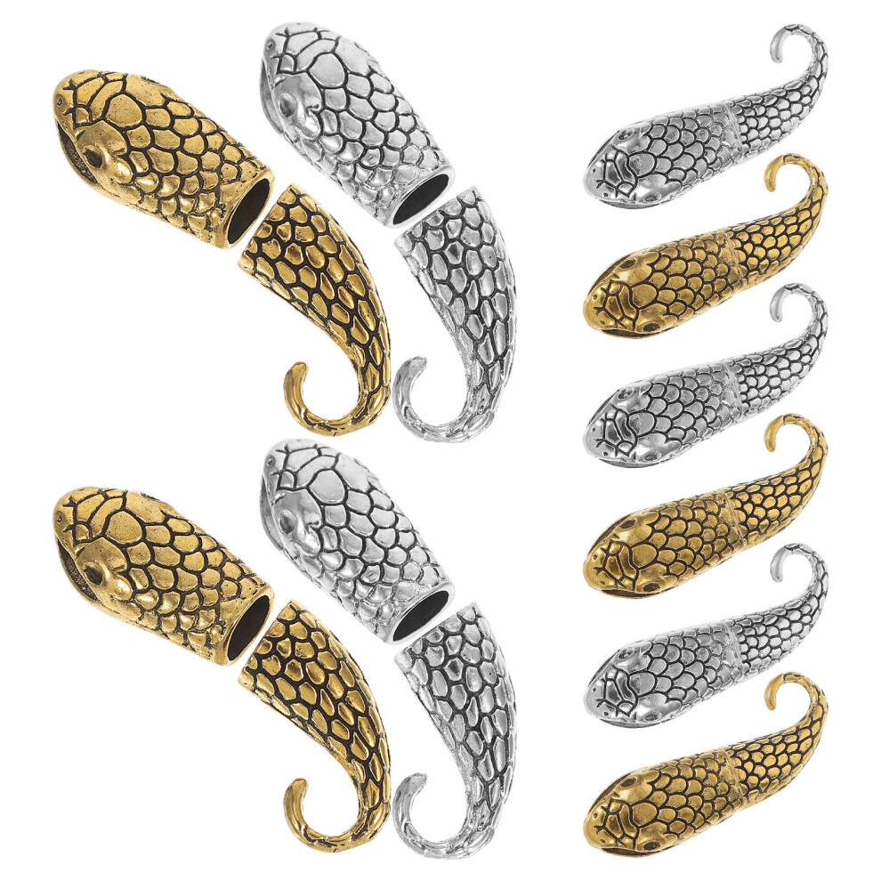 10 Par ZatrzaskóW Do SkóRzanej Liny, łąCzniki Do BiżUterii Diy-image